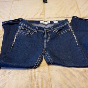 Dark blue denim jeans